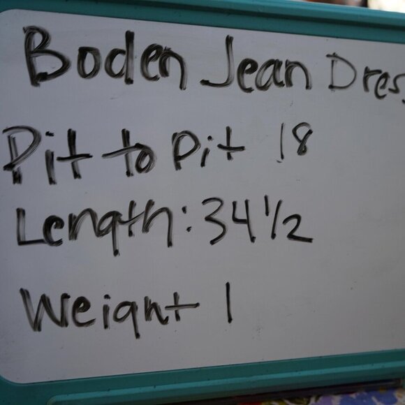 Boden Size 6 Rhea Stretch Denim Chambray Knee Length Sheath Dress - Picture 8 of 8